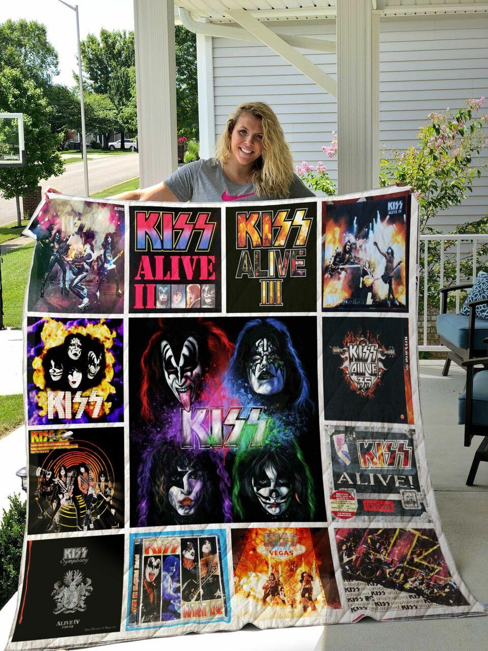 Kiss Live Albums Quilt Blanket