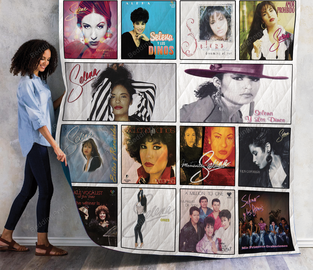 Selena Y Los Dinos Albums Quilt Blanket