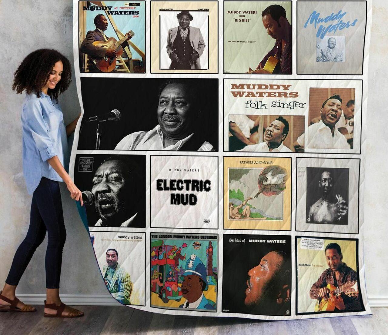 Muddy Waters Albums Quilt Blanket