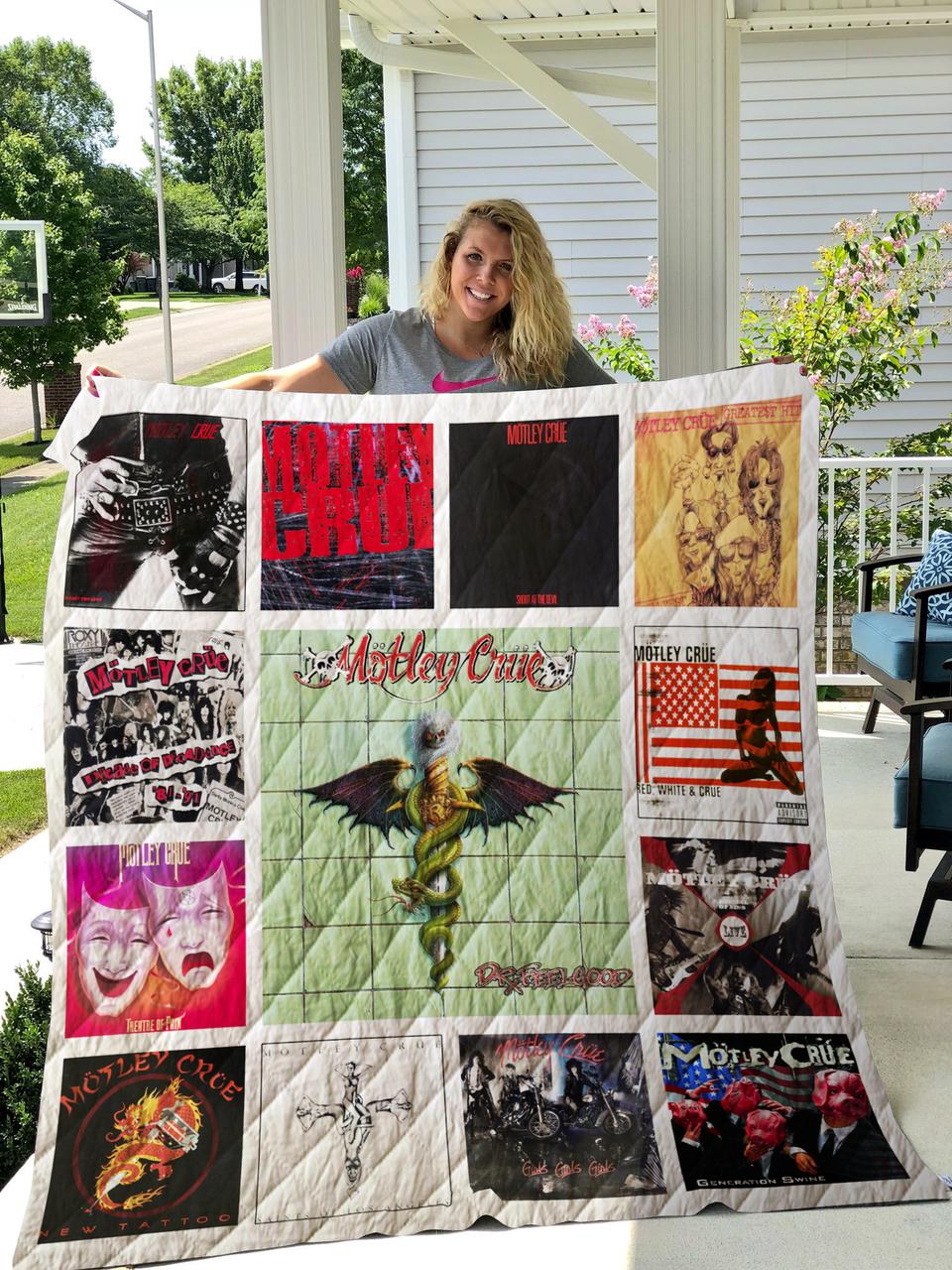 Mtley Cre Albums Quilt Blanket