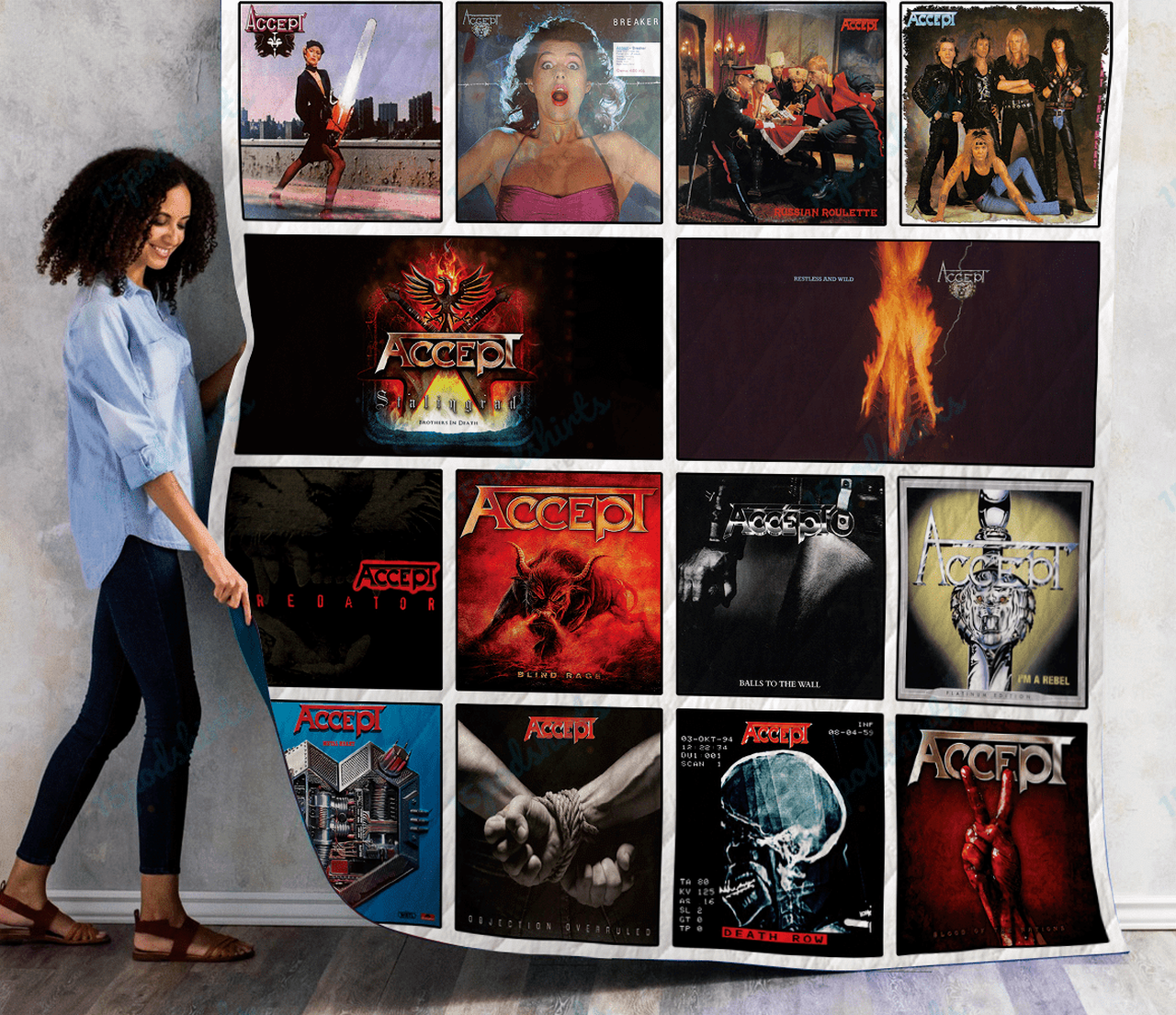 Accept Albums Quilt Blanket