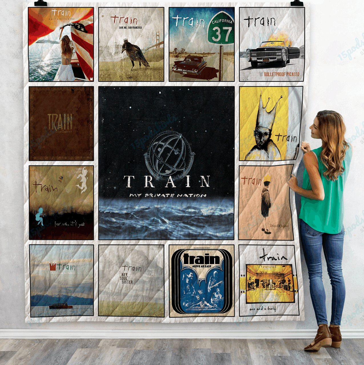 Train Albums Quilt Blanket