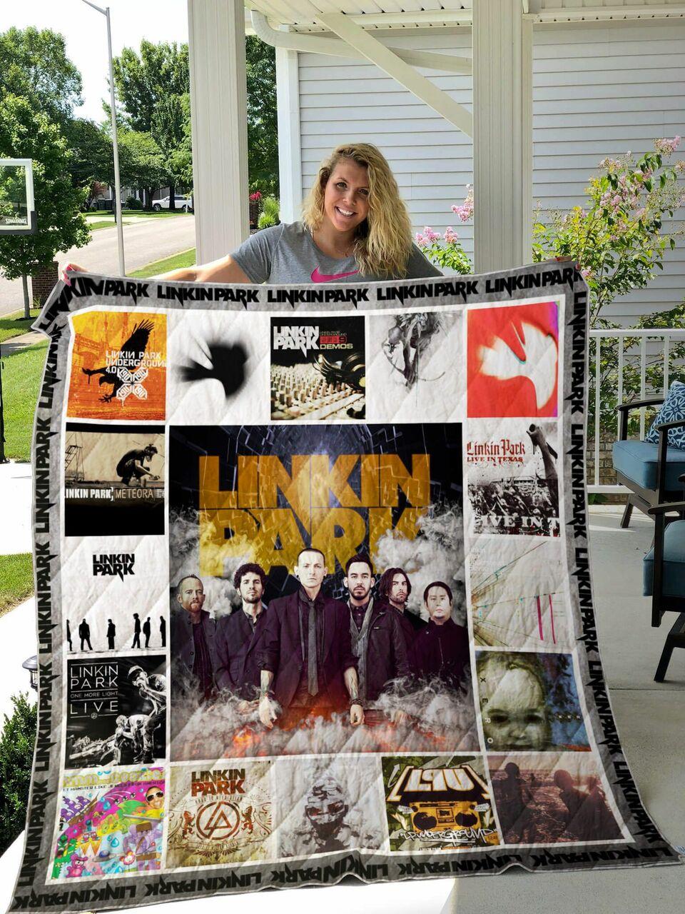 Linkin Park Albums Poster Quilt Blanket