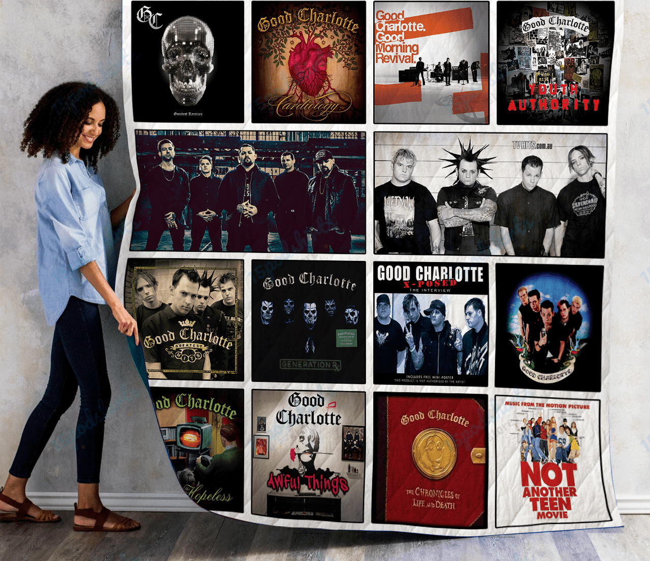Good Charlotte Albums Quilt Blanket