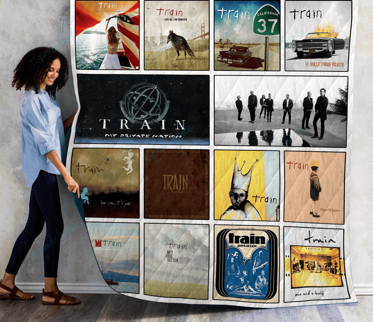 Train Albums Quilt Blanket