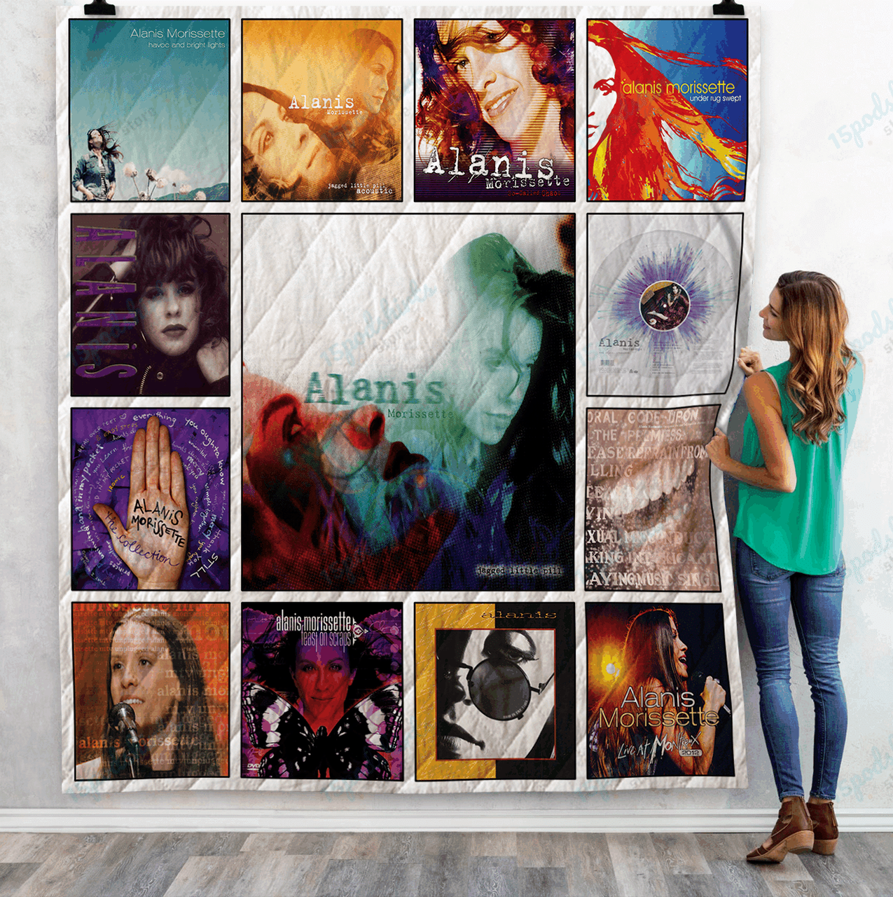 Alanis Morissette Albums Quilt Blanket