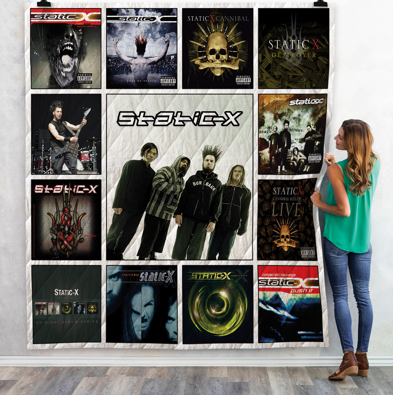 Static-X Albums Quilt Blanket