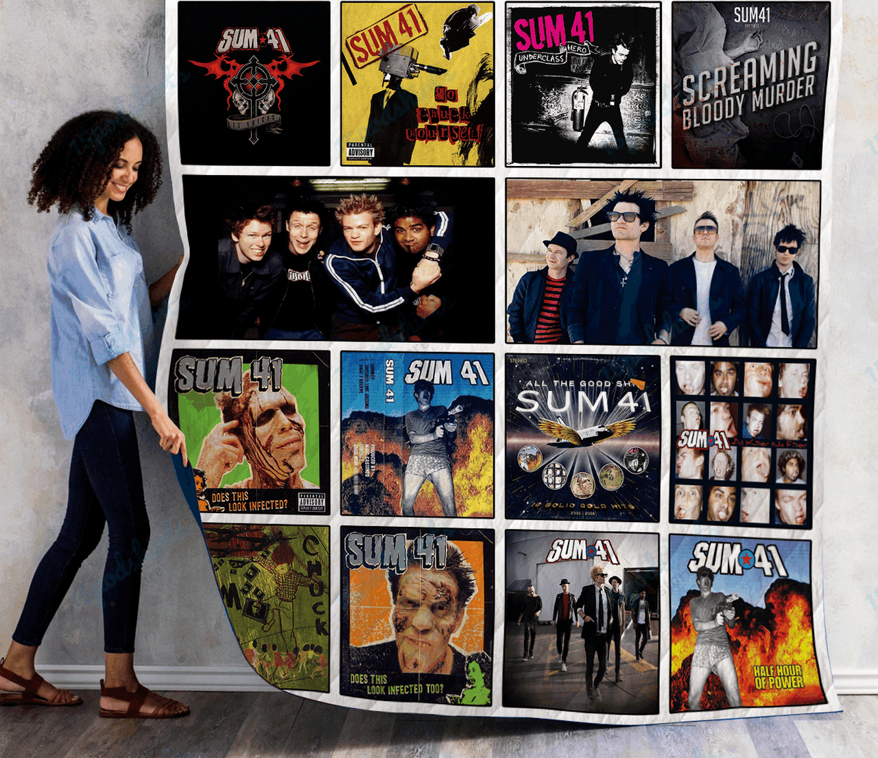 Sum 41 Albums Quilt Blanket
