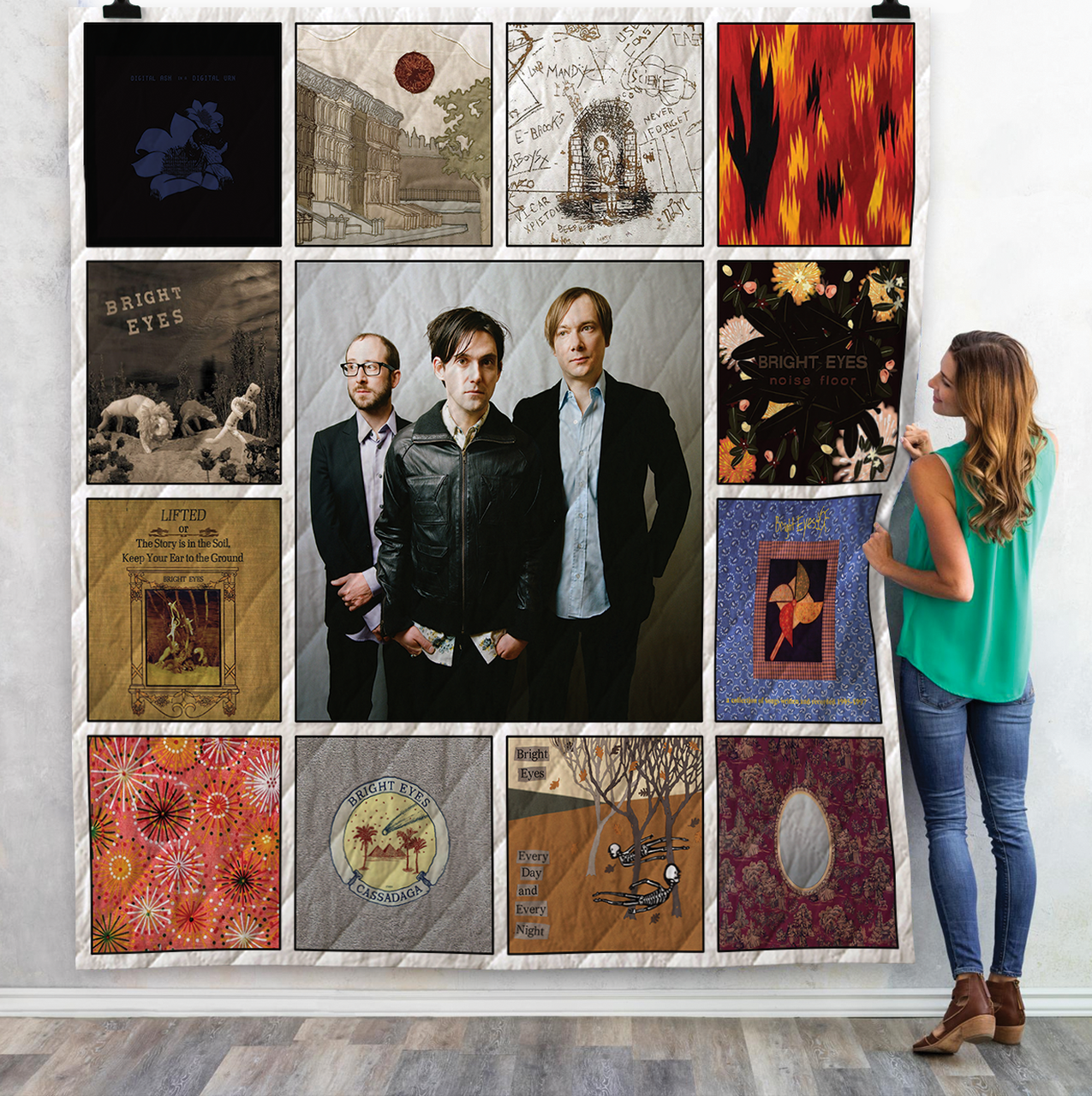 Bright Eyes Albums Quilt Blanket