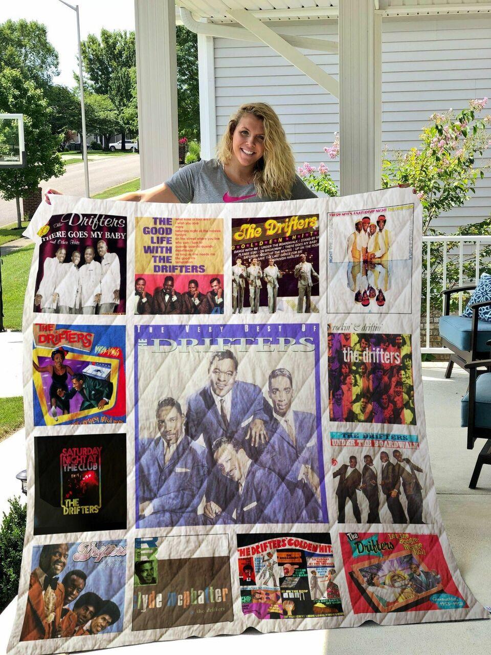 The Drifters Albums Quilt Blanket