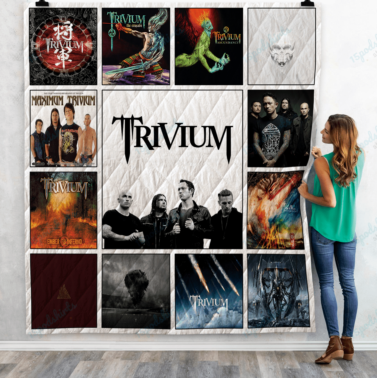 Trivium Albums Quilt Blanket