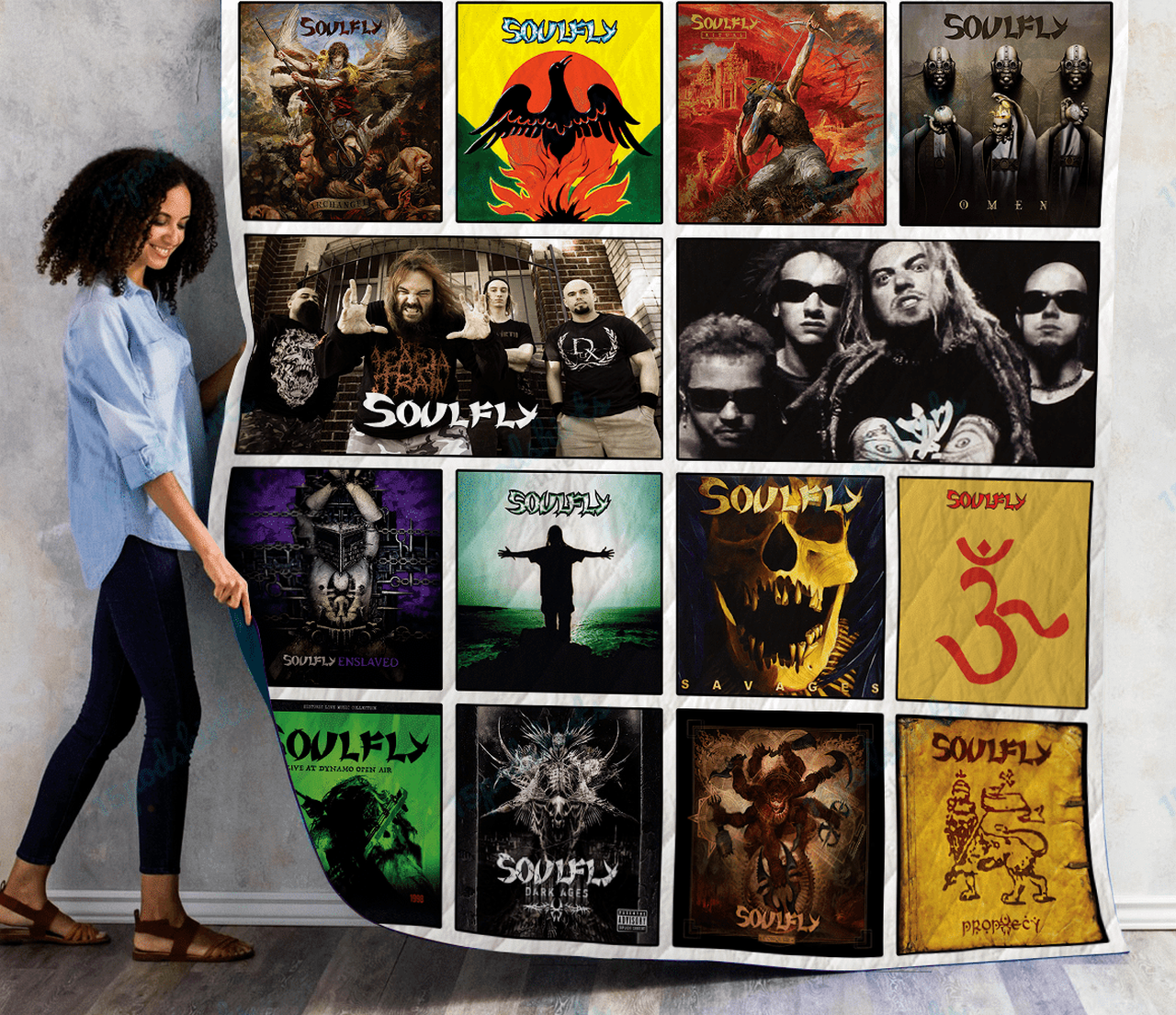 Soulfly Albums Quilt Blanket
