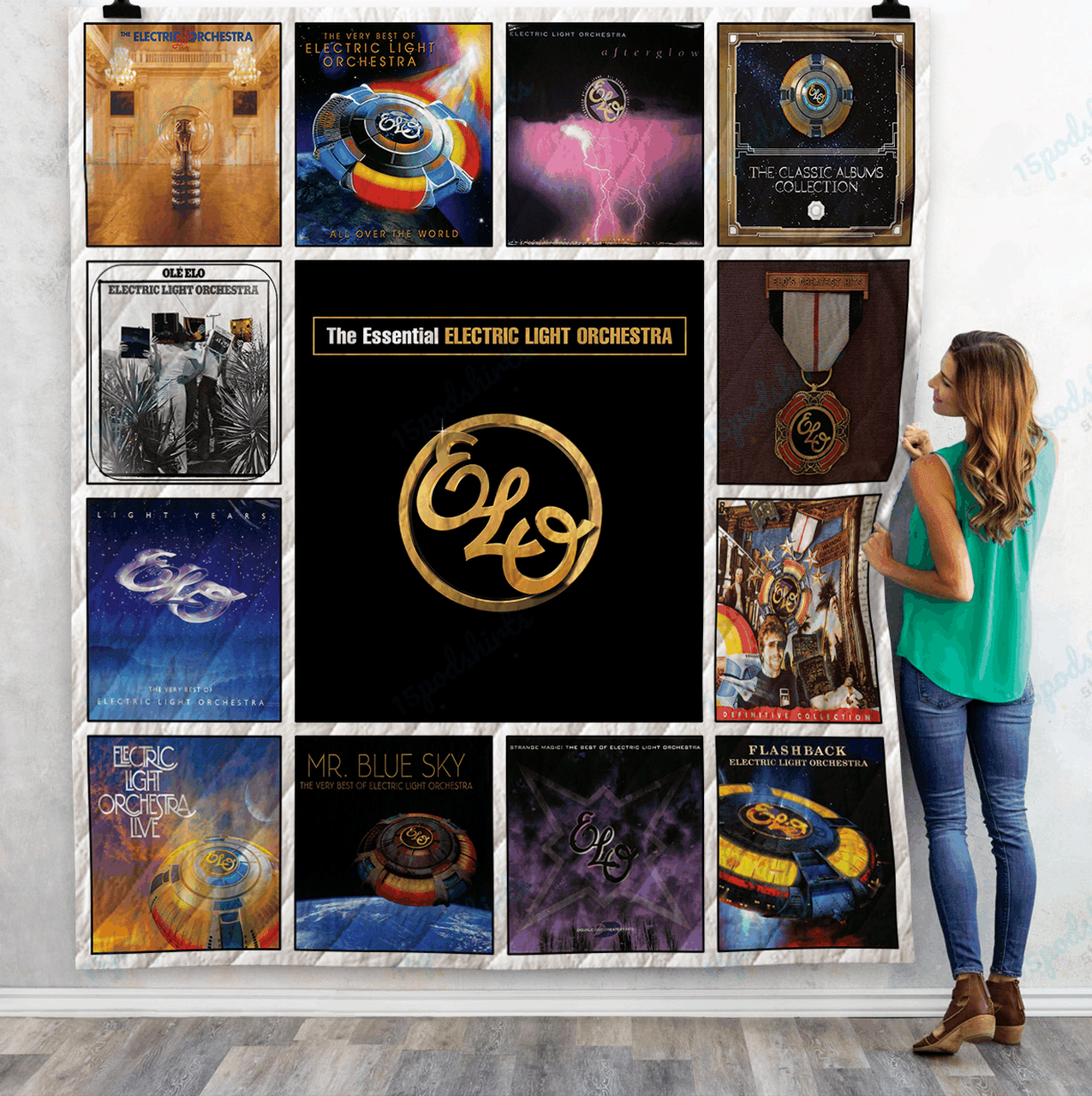 Electric Light Orchestra Albums Quilt Blanket