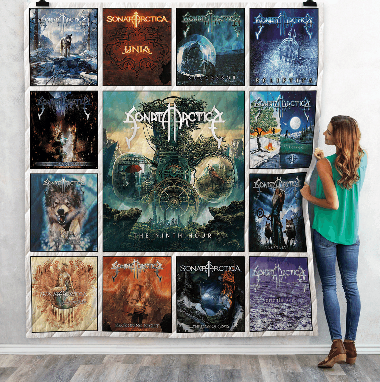 Sonata Arctica Albums Quilt Blanket