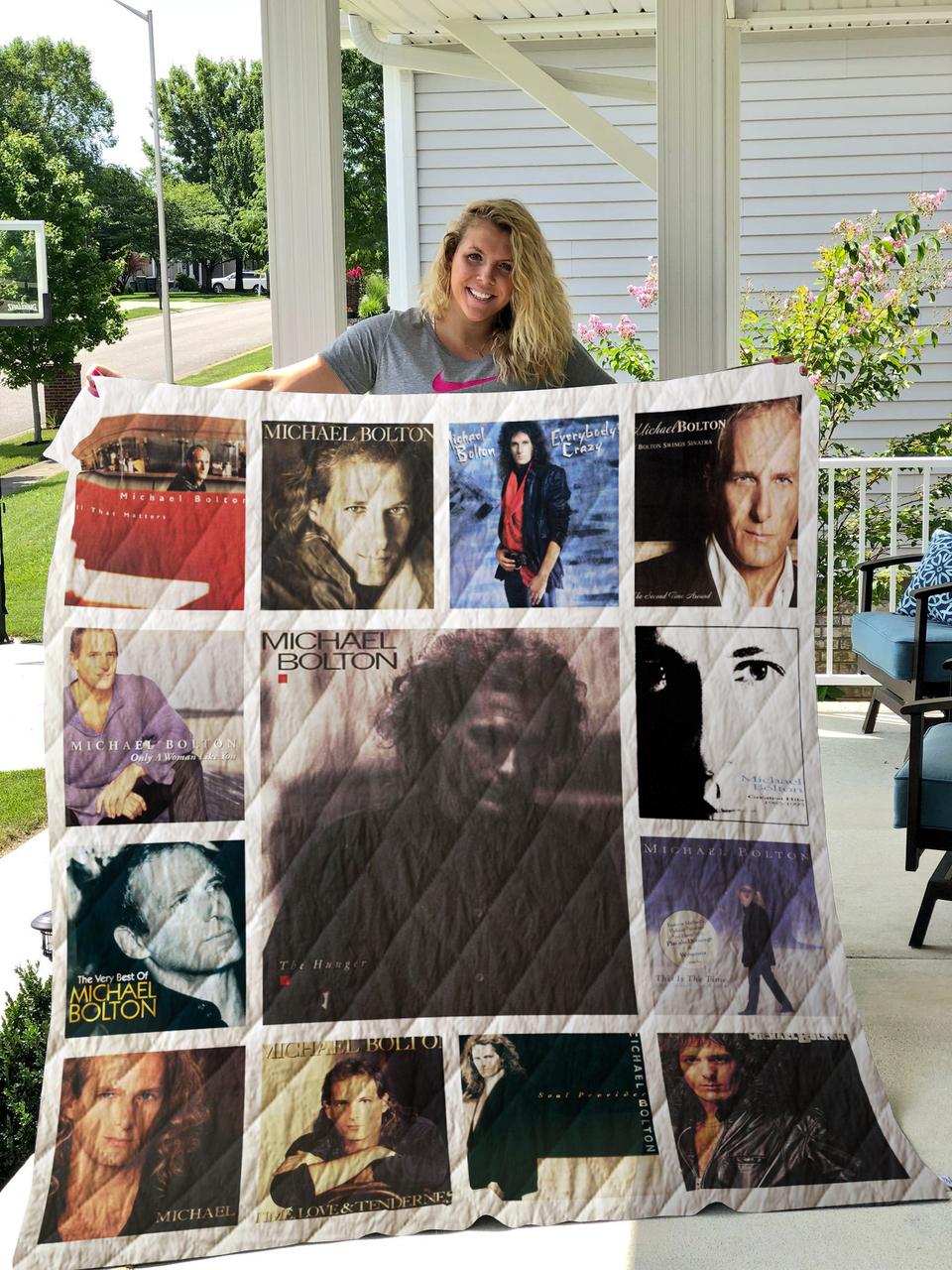 Michael Bolton Albums Quilt Blanket