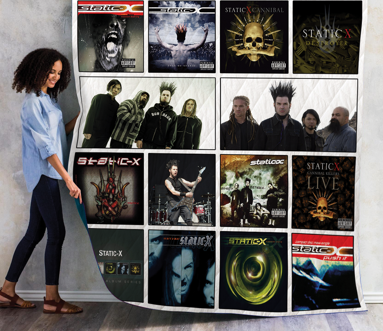 Static-X Albums Quilt Blanket