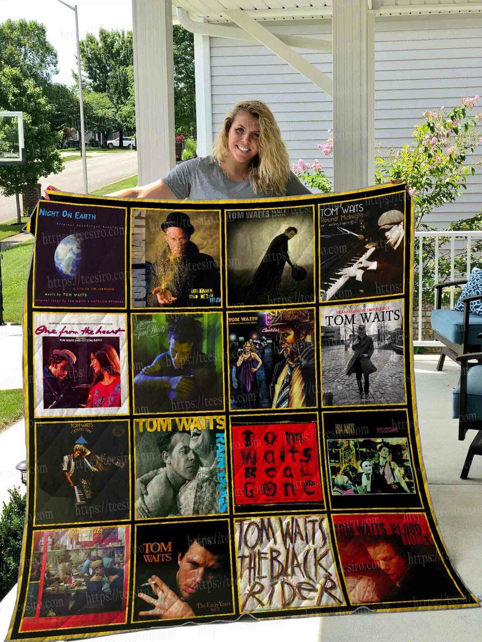 Tom Waits Albums Quilt Blanket