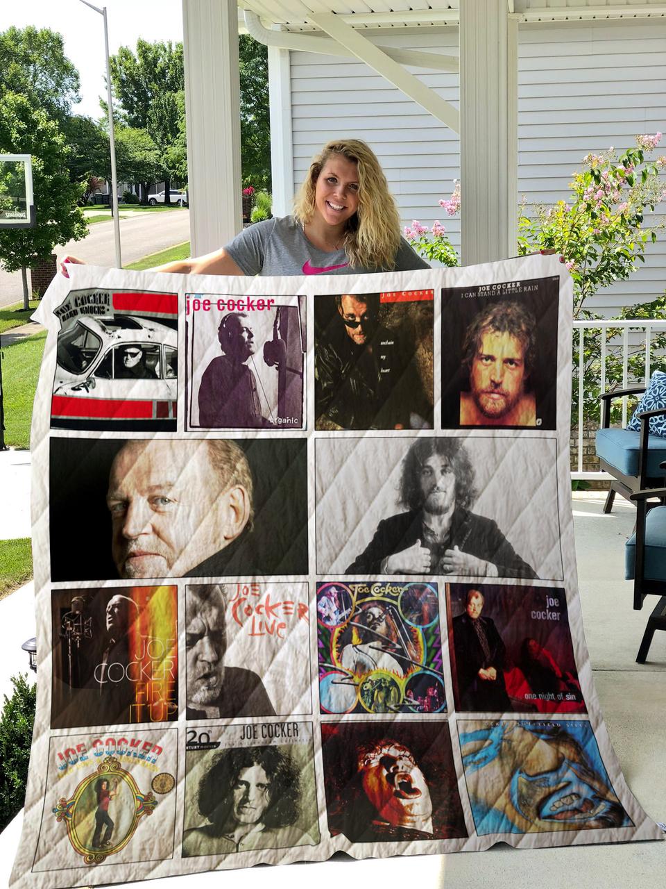 Joe Cocker Albums Quilt Blanket