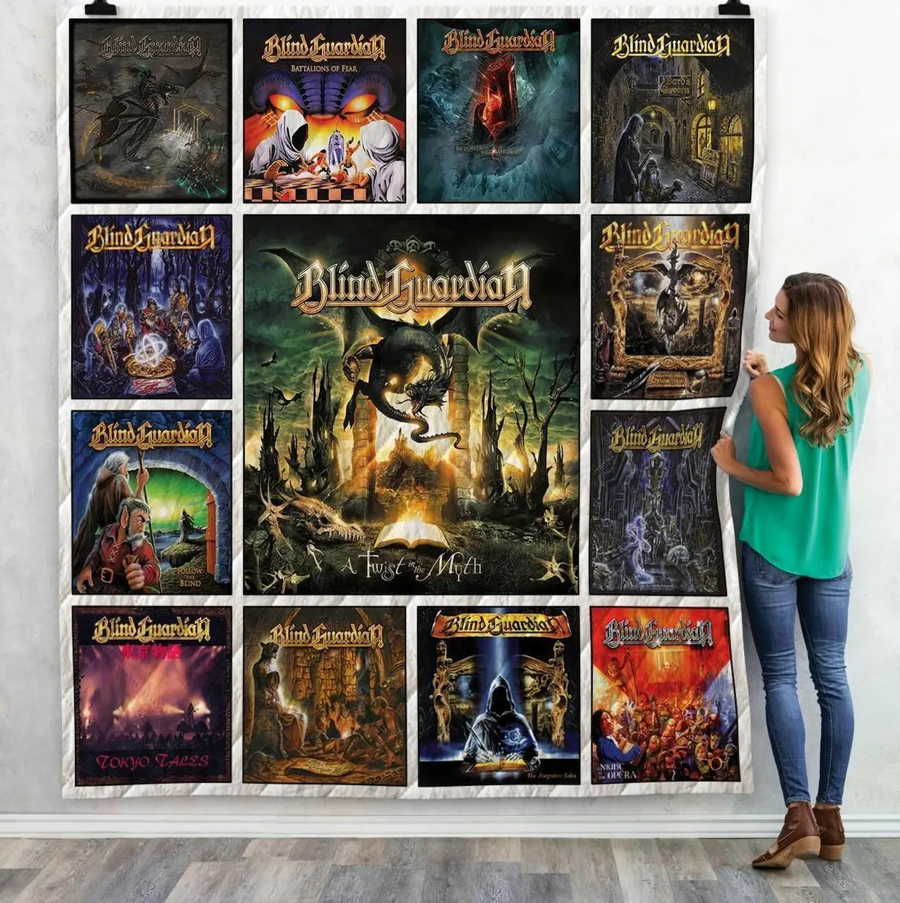 Blind Guardian Albums Quilt Blanket