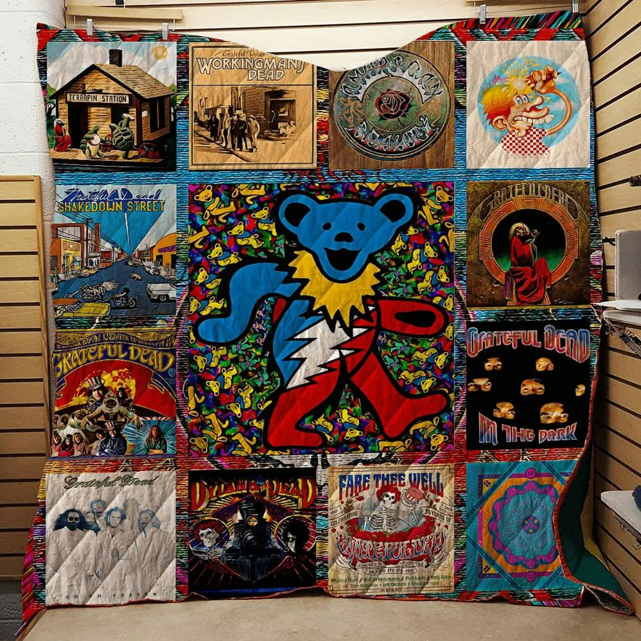 Bc Grateful Dead 10 Albums Quilt Blanket