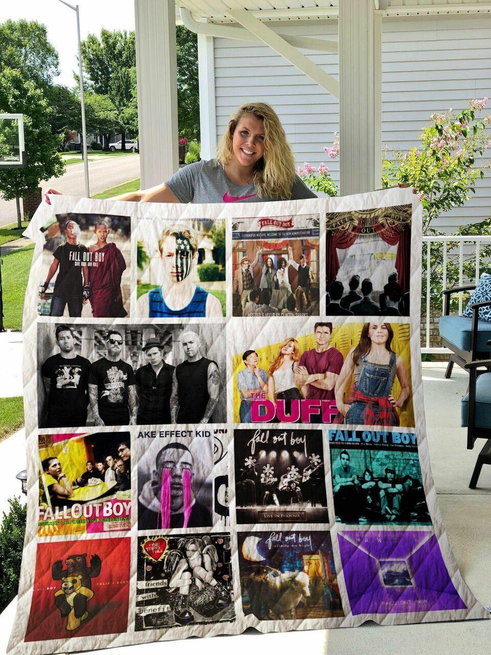Fall Out Boy Albums Quilt Blanket