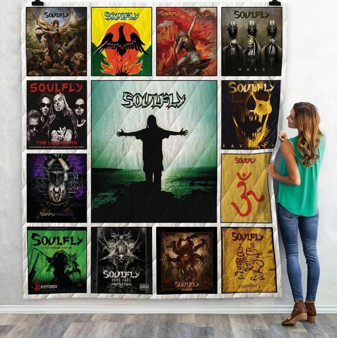 Soulfly Albums Quilt Blanket