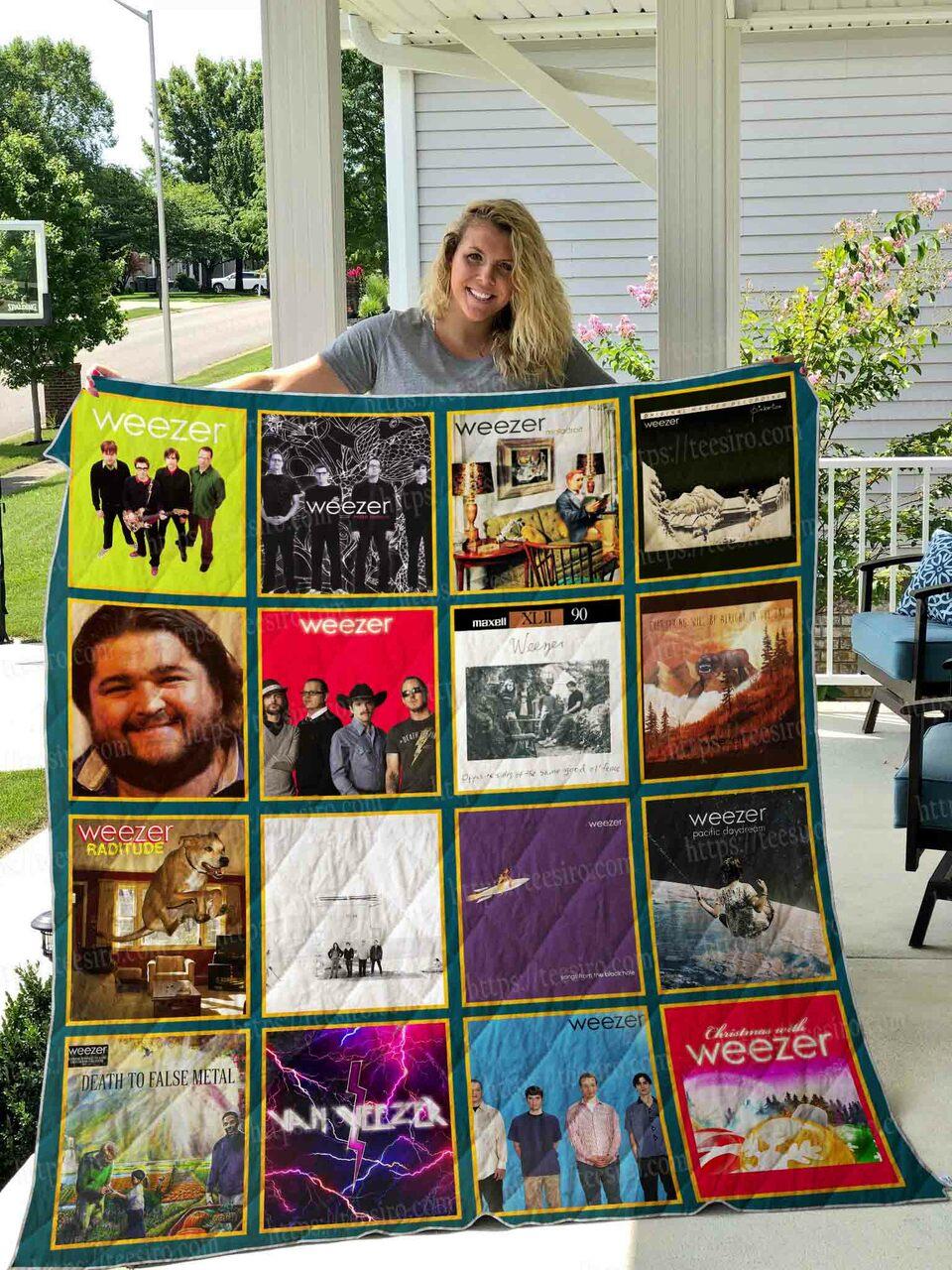 Weezer Albums Quilt Blanket