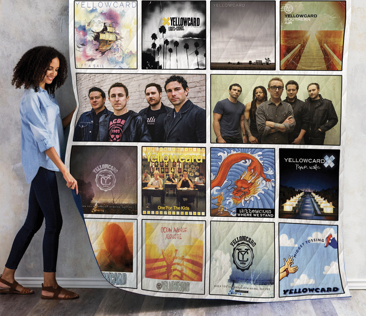 Yellowcard Albums Quilt Blanket