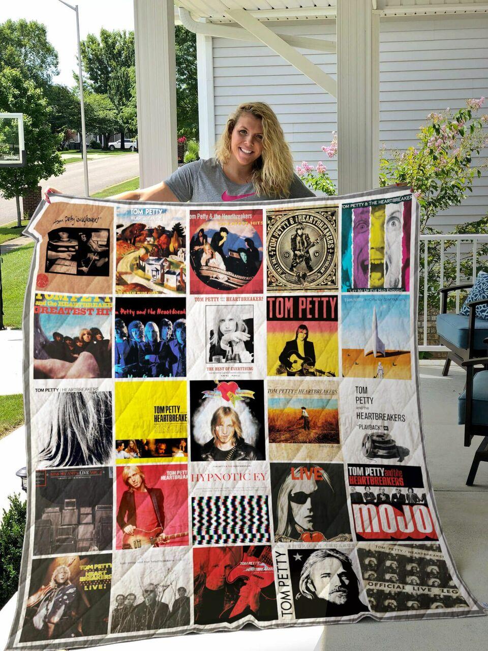 Tom Petty Albums Poster Quilt Blanket