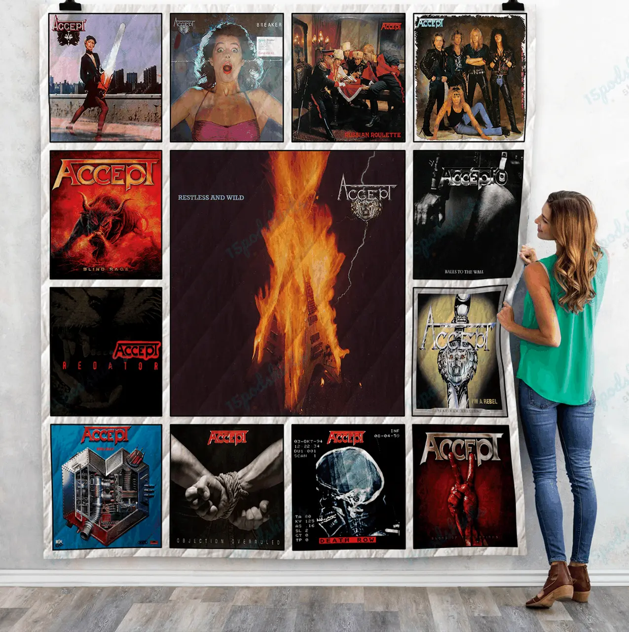 Accept Albums Quilt Blanket