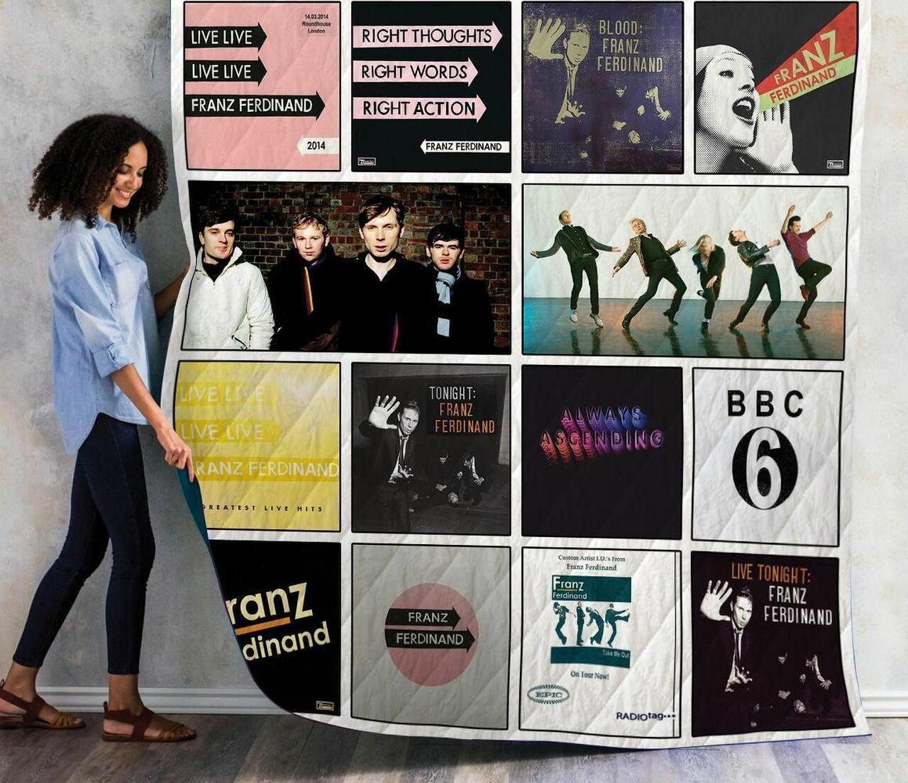 Franz Ferdinand Albums Quilt Blanket