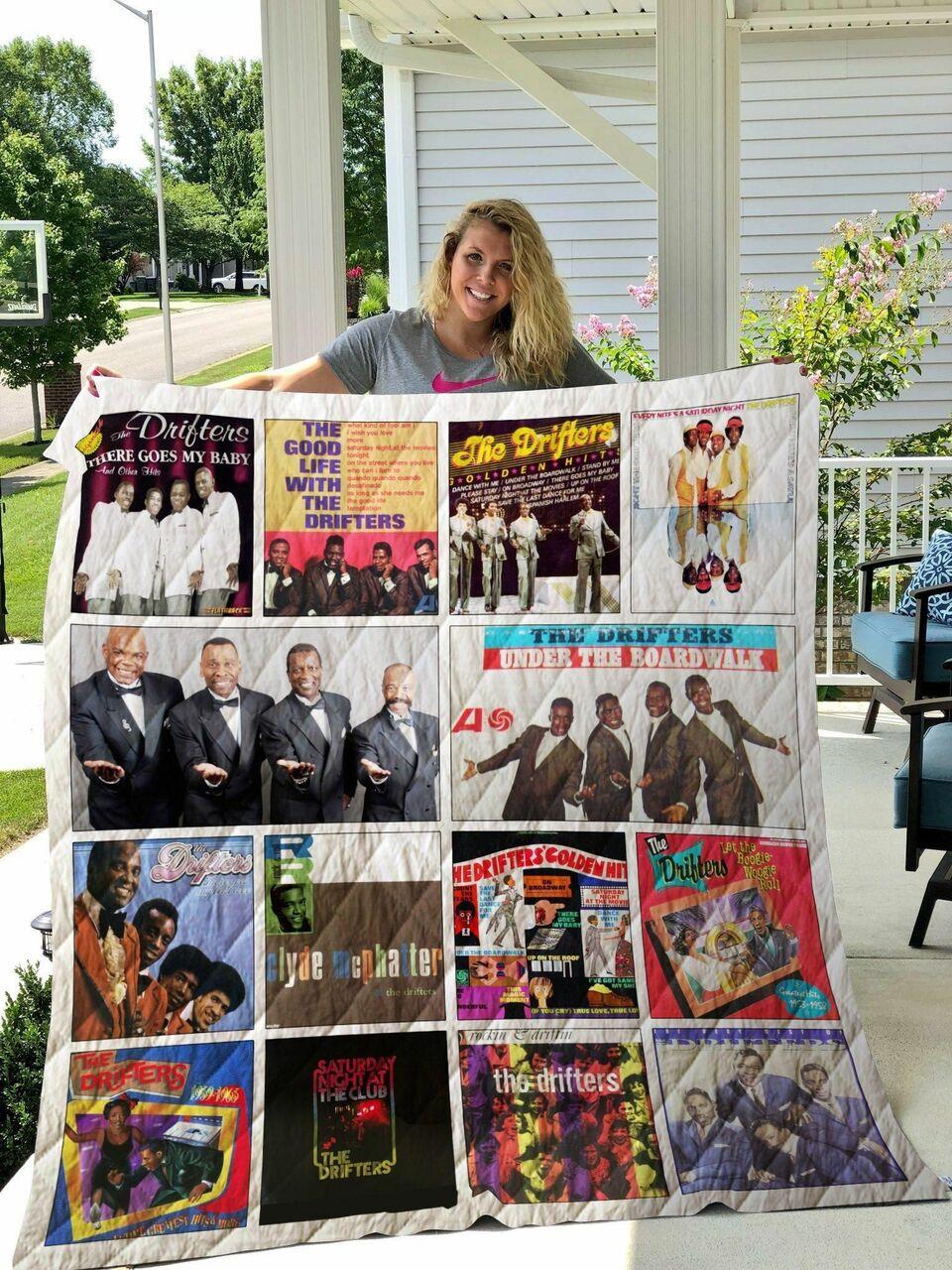 The Drifters Albums Quilt Blanket