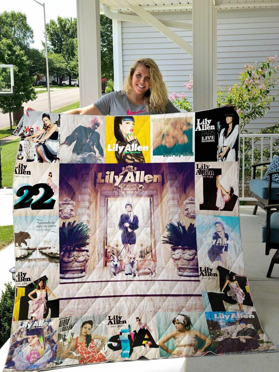 Lily Allen Albums Quilt Blanket For Fans