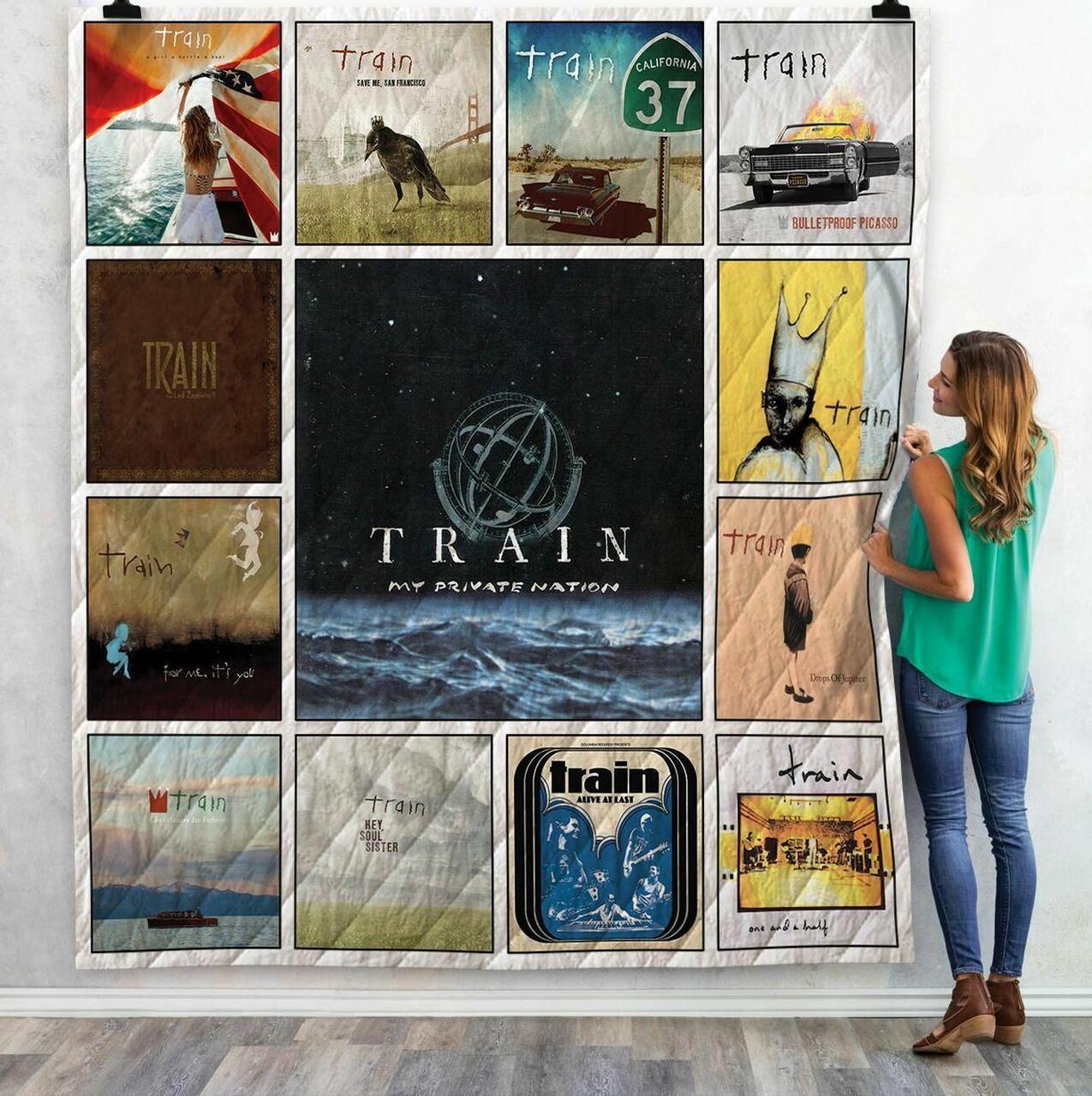 Train Albums Quilt Blanket