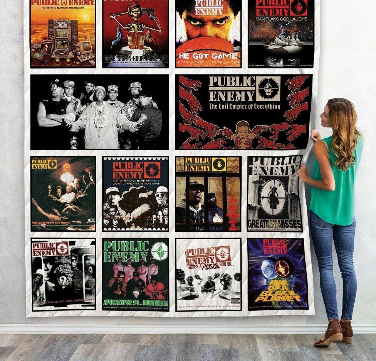 Public Enemy Albums Quilt Blanket