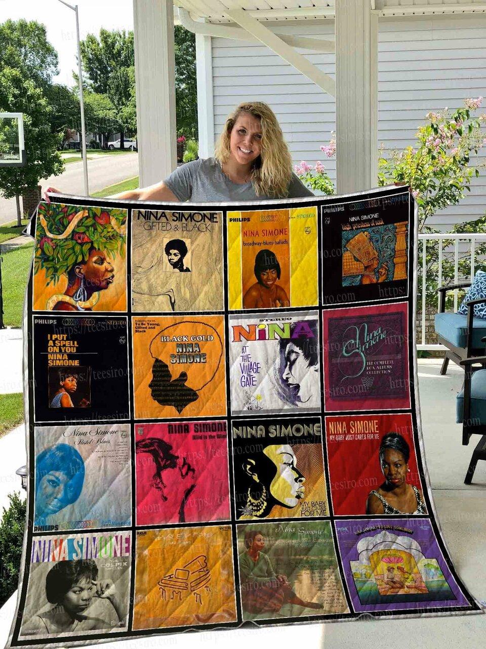 Nina Simone Albums Quilt Blanket
