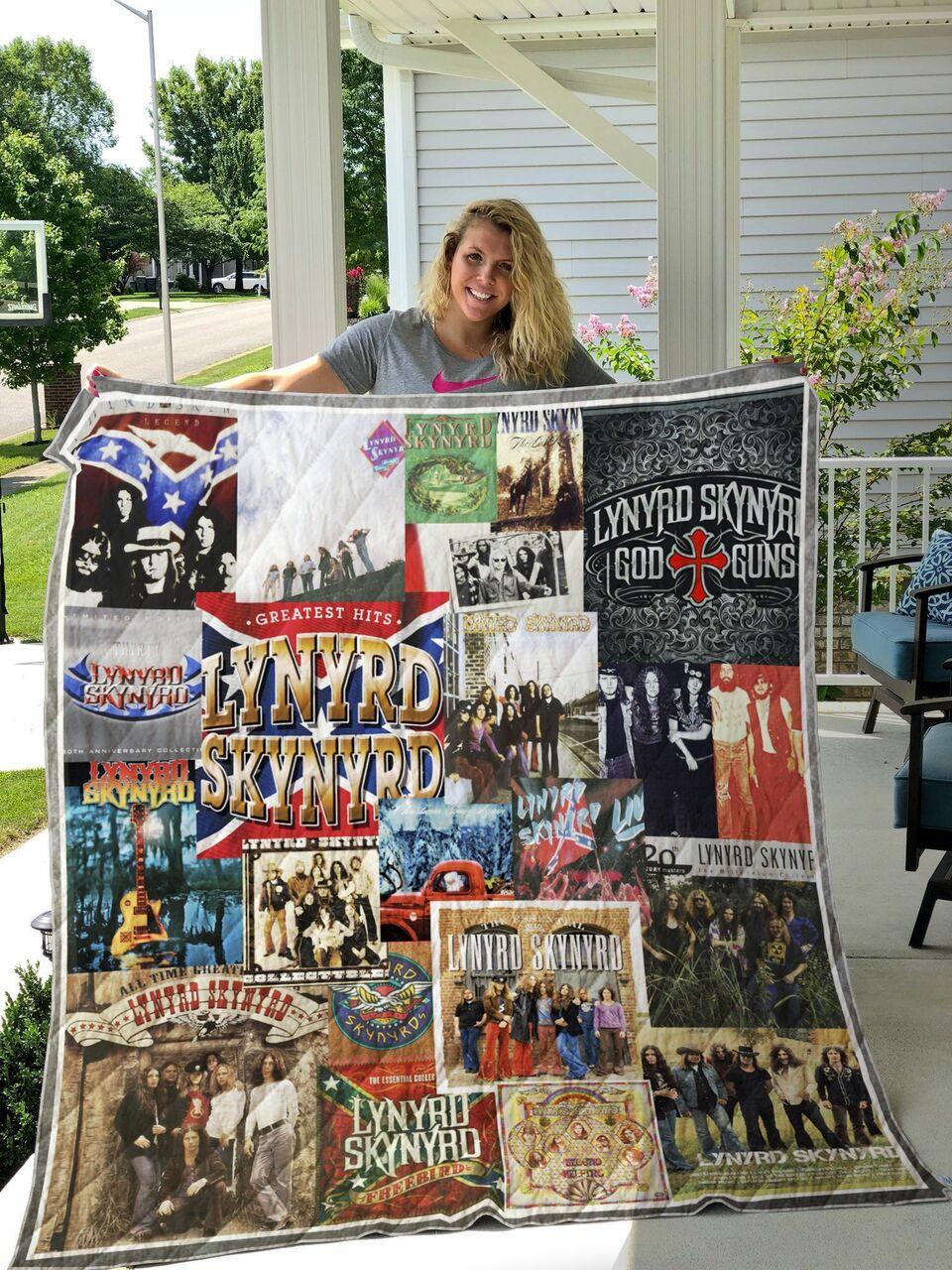 Lynyrd Skynyrd Albums Poster Quilt Blanket Ver 4