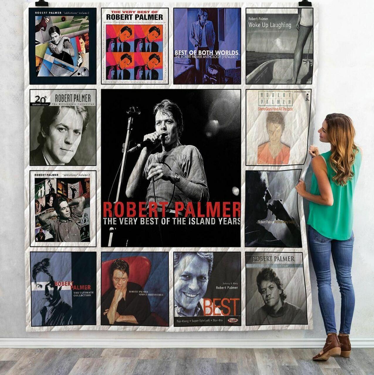 Robert Palmer Compilations Albums Quilt Blanket