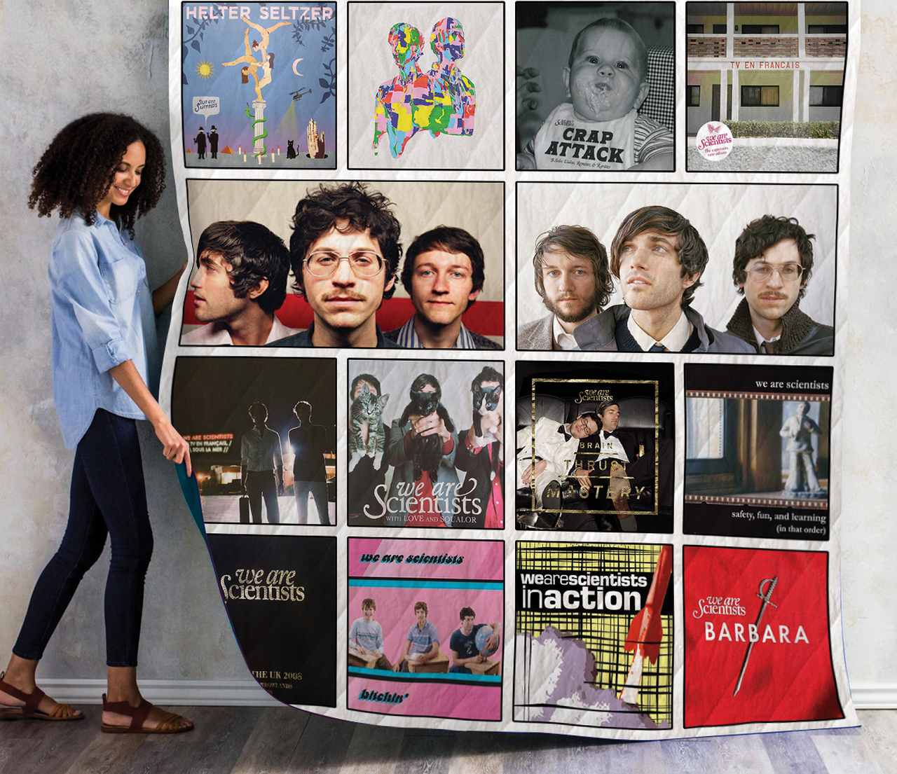 We Are Scientists Albums Quilt Blanket