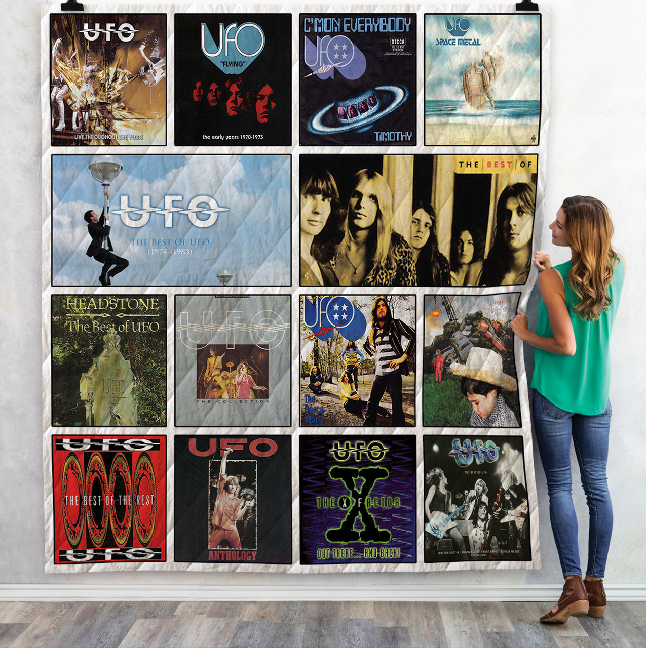 Ufo Compilations Albums Quilt Blanket
