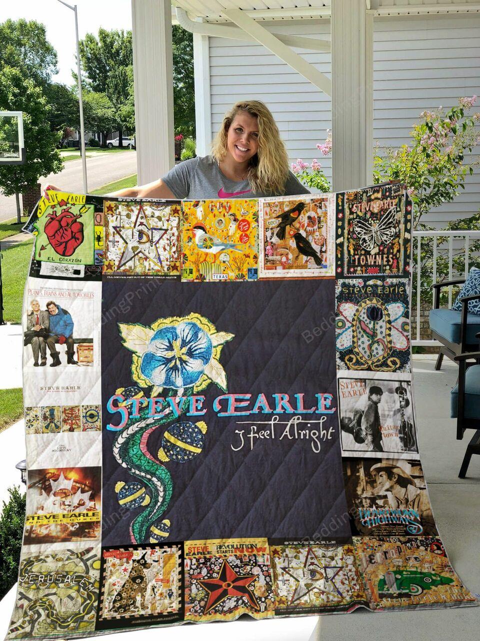 Steve Earle Albums Quilt Blanket For Fans