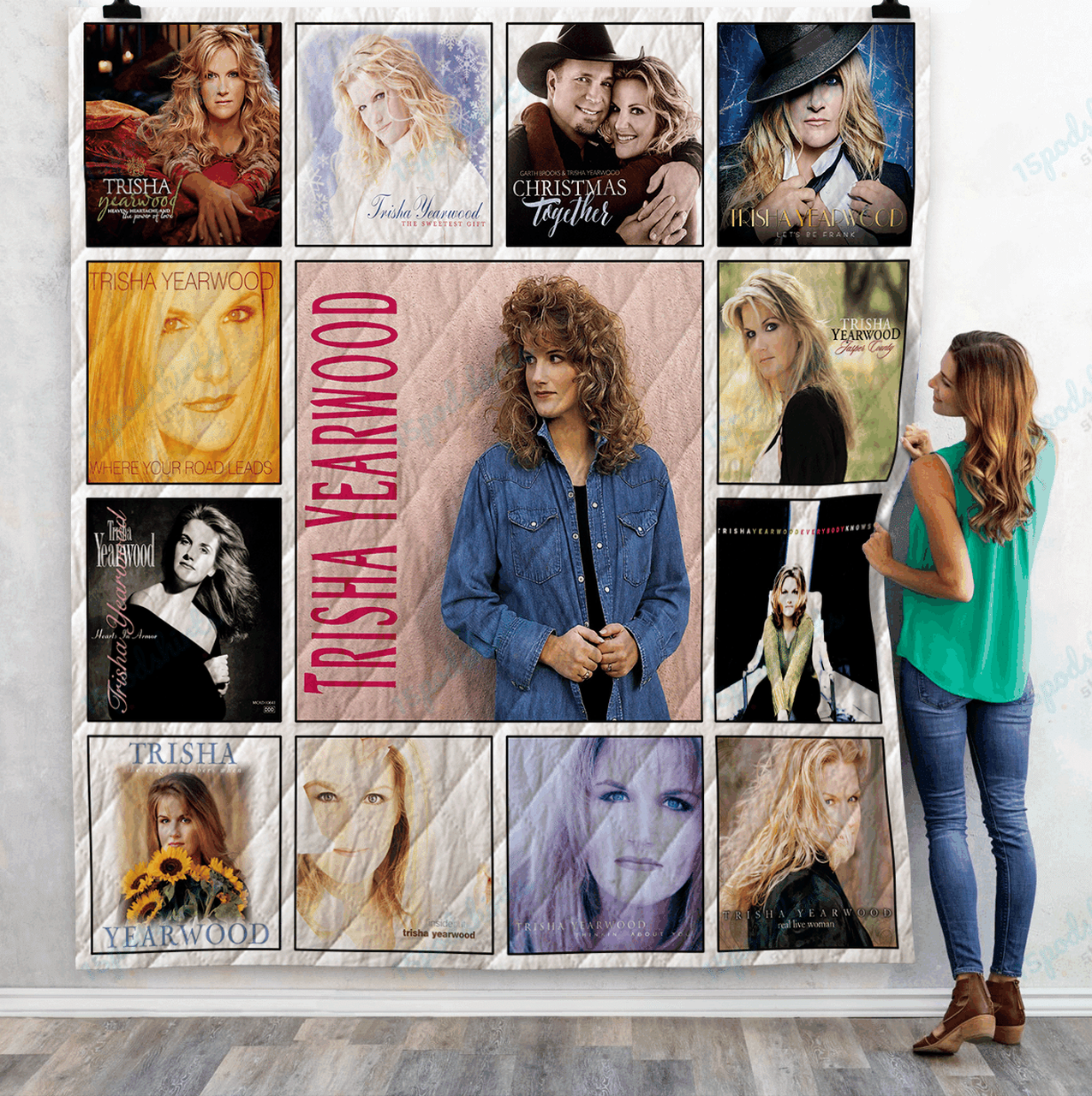 Trisha Yearwood Albums Quilt Blanket
