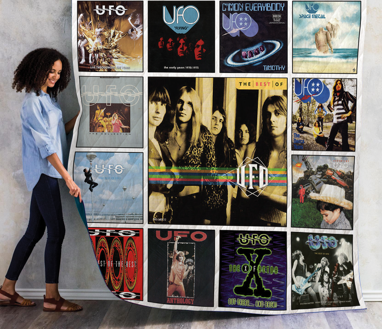 Ufo Compilations Albums Quilt Blanket