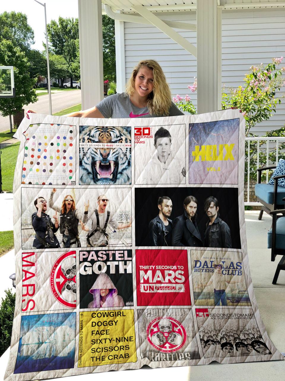 30 Seconds To Mars Albums Quilt Blanket For Fans