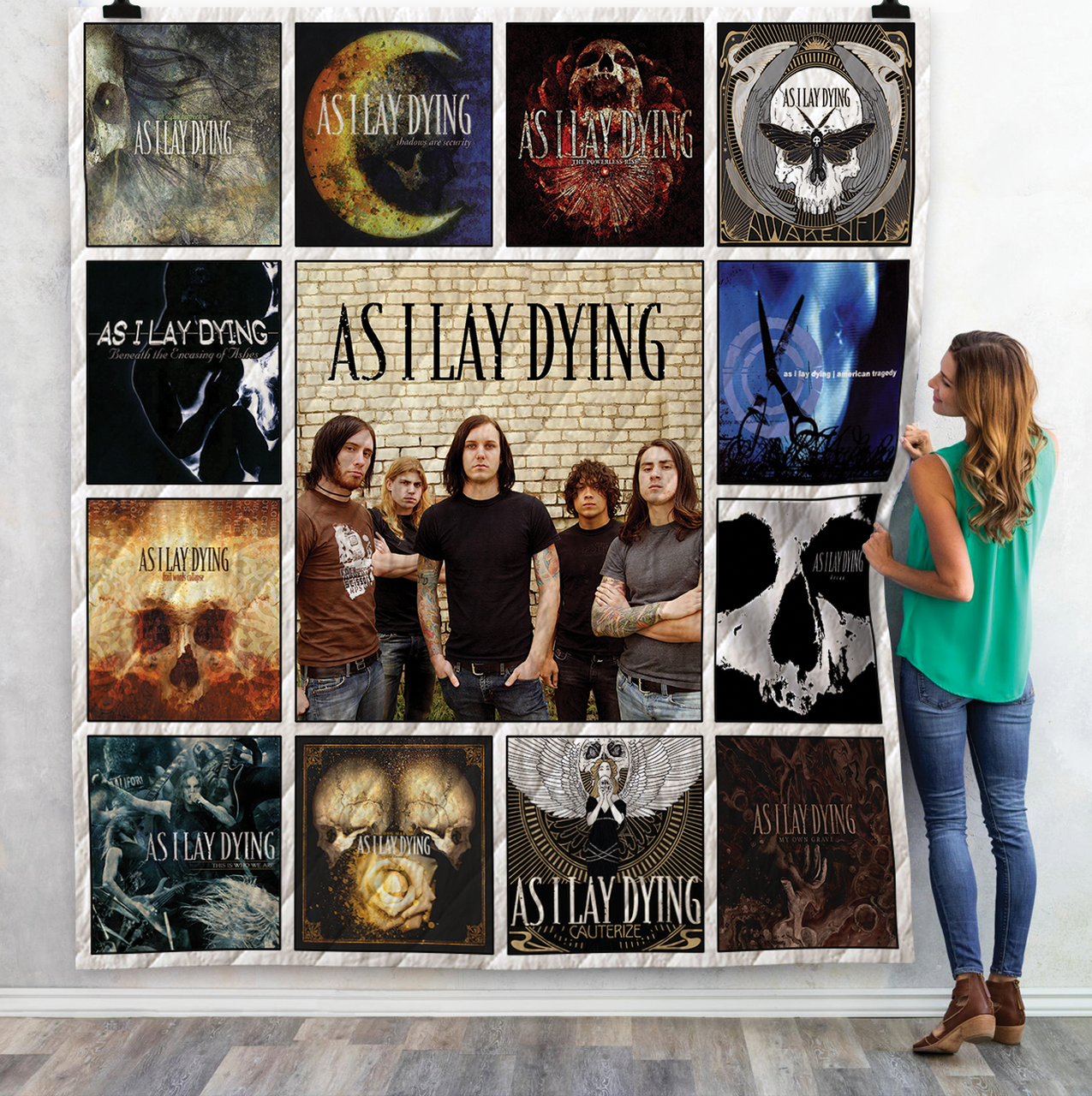 As I Lay Dying Albums Quilt Blanket