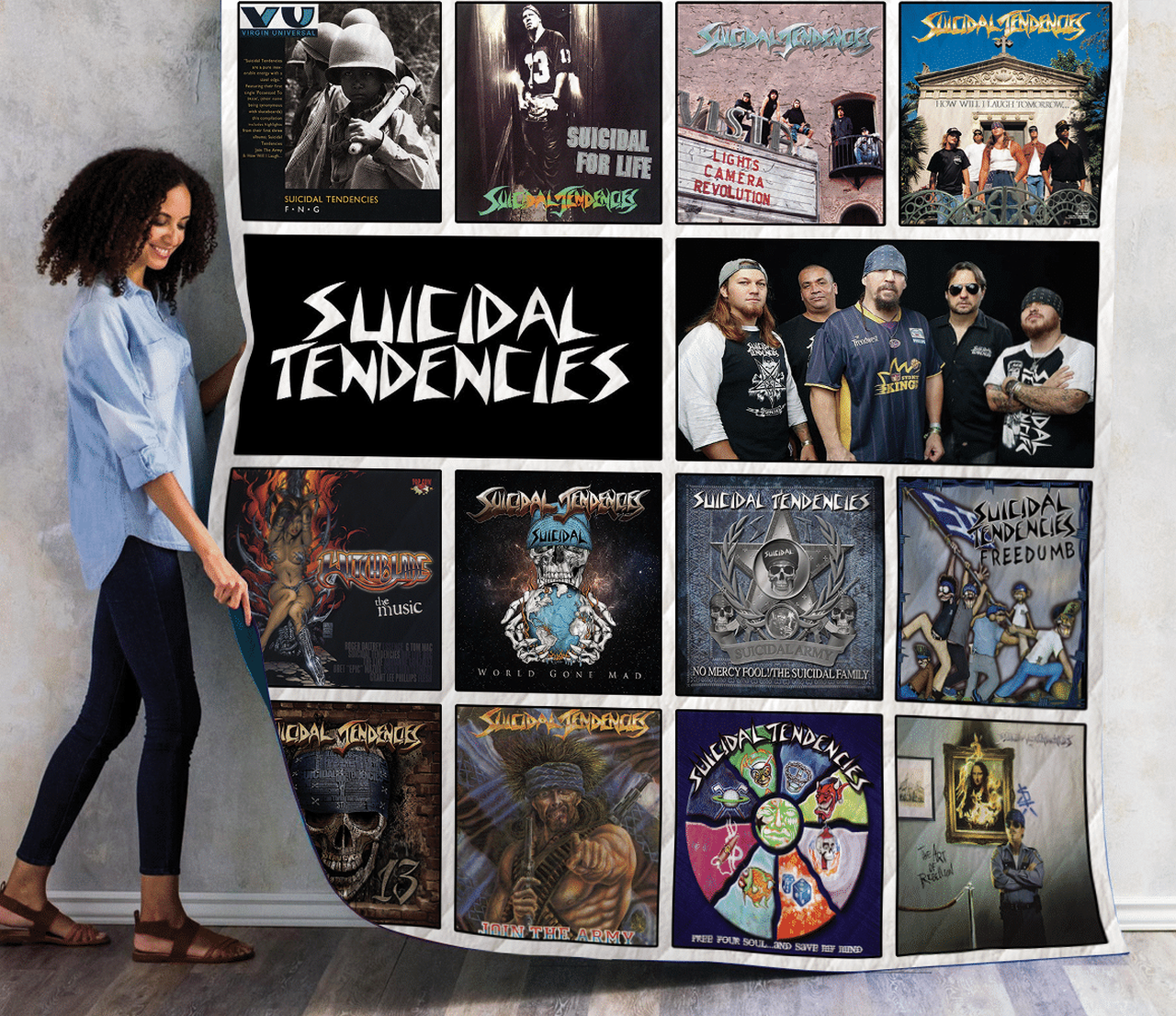 Suicidal Tendencies Albums Quilt Blanket