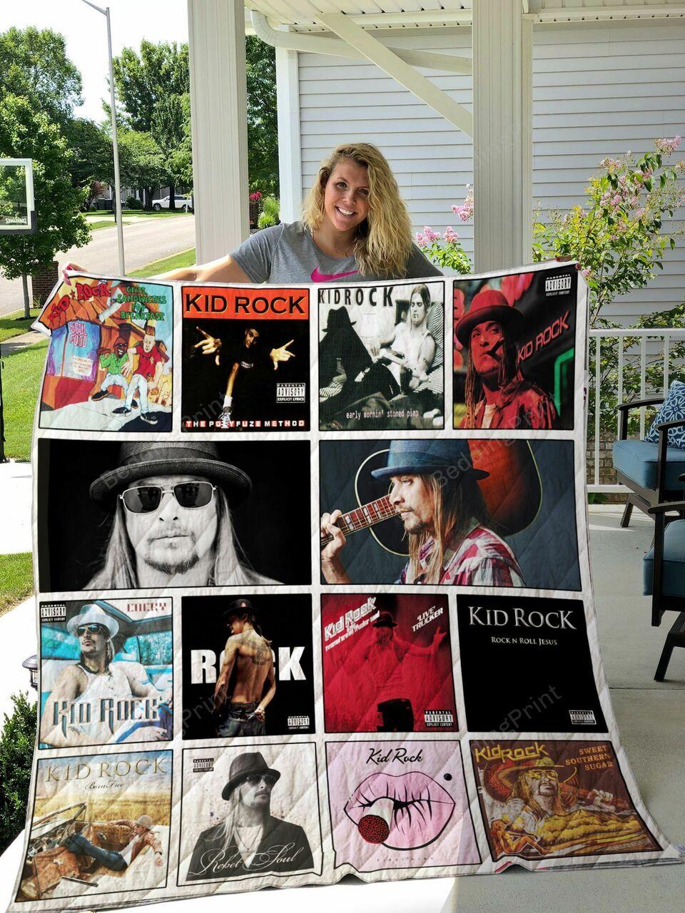 Kid Rock Albums Quilt Blanket