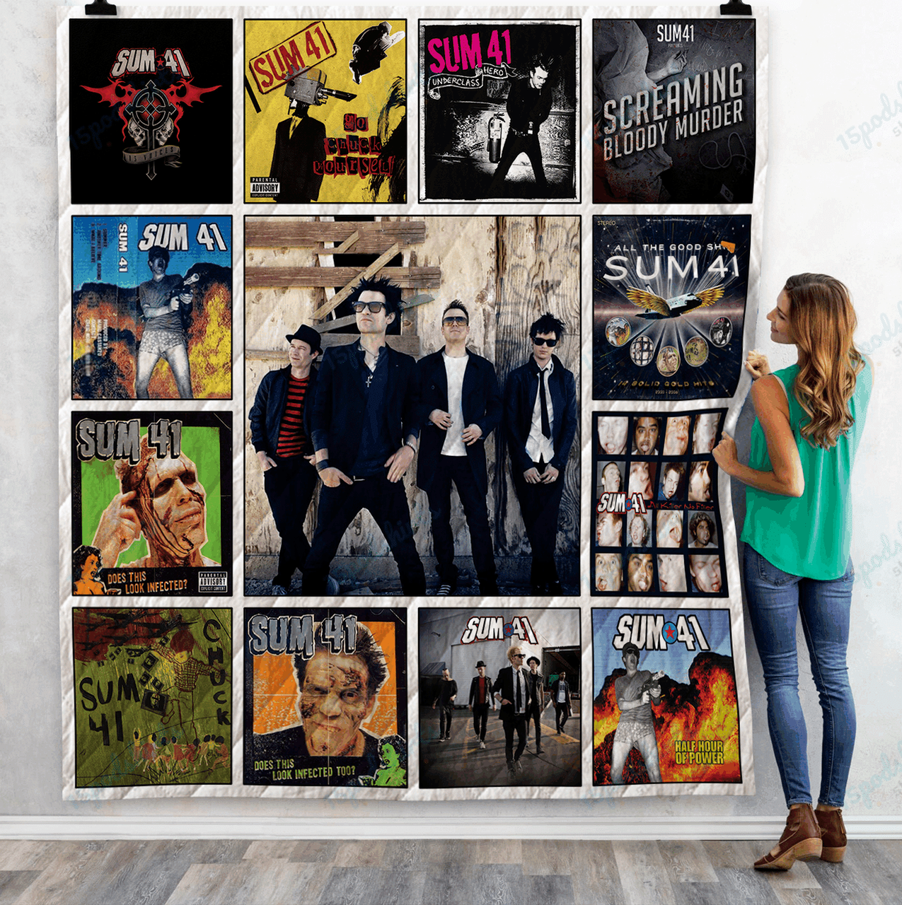 Sum 41 Albums Quilt Blanket