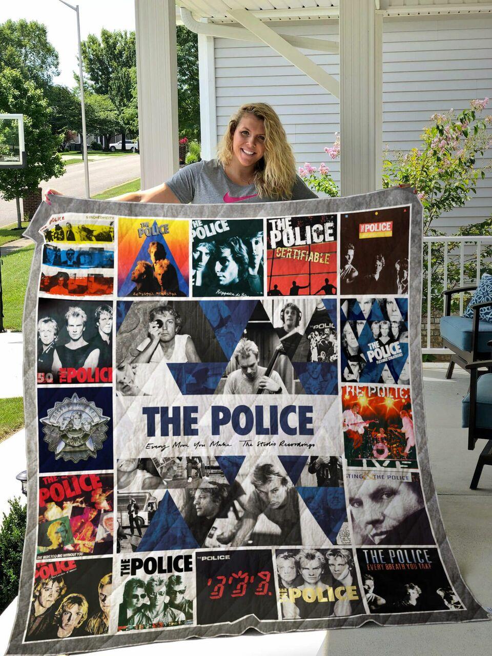 The Police Albums Poster Quilt Blanket