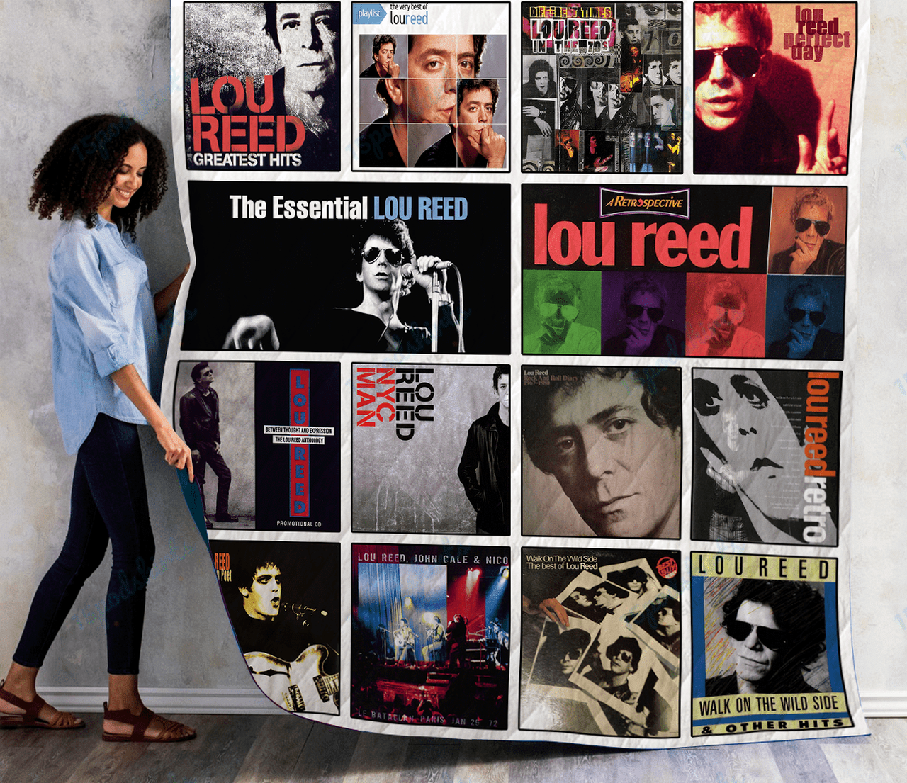Lou Reed Complication Albums Quilt Blanket For Fans